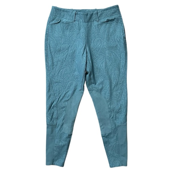 ARIAT Pro Circuit Performance Blue Swirl Pattern Riding Workwear Pants Sz 26R - Picture 1 of 10